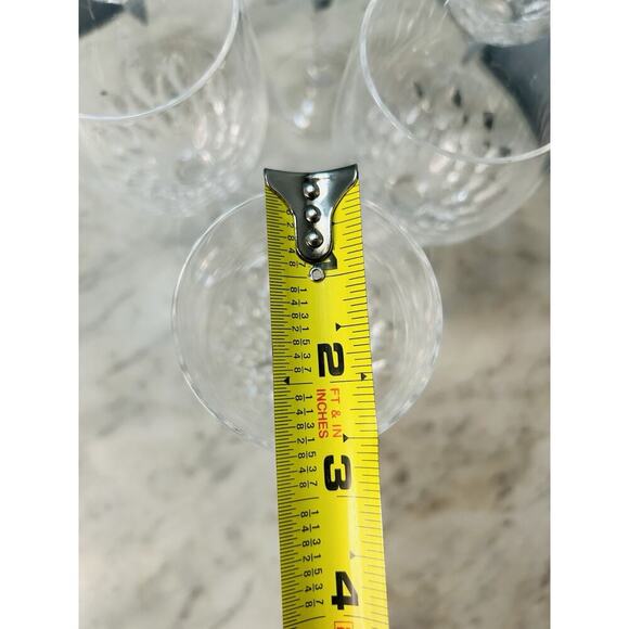 6 Cristal D’Arques-Durand Capella Crystal 8” Wine Glasses Water Goblets Vintage - Picture 7 of 13